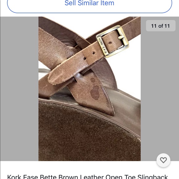 Kork Ease Bette Brown Open Toe Wedge Sandals - Picture 6 of 8